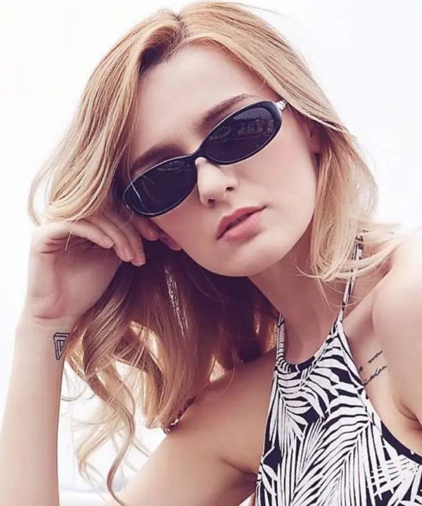 Skinny Red Polarized Small Frame Sunglasses Discount - Image 3