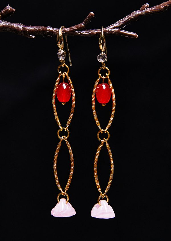 Art White Jade Original design Drop Earrings Online
