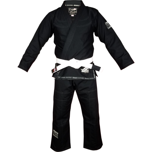Fuji Suparaito Pearl Weave BJJ Gi - Black | Lightweight Competition Gi For Sale - Image 3