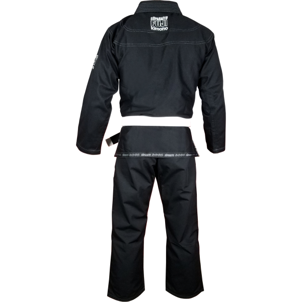 Fuji Suparaito Pearl Weave BJJ Gi - Black | Lightweight Competition Gi For Sale - Image 5
